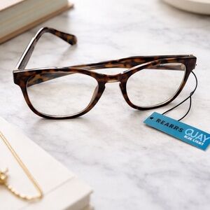 NWT Quay Australia Hardwire Mini Blue Light Readers +1 Tortoise Glasses Chic